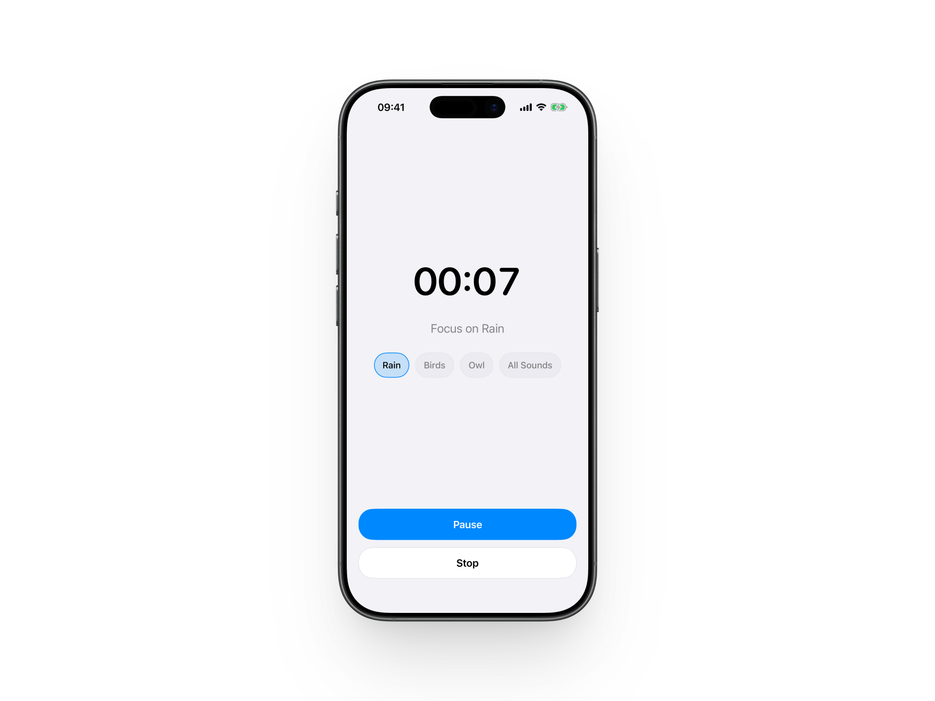 CBT Attention Timer App Interface